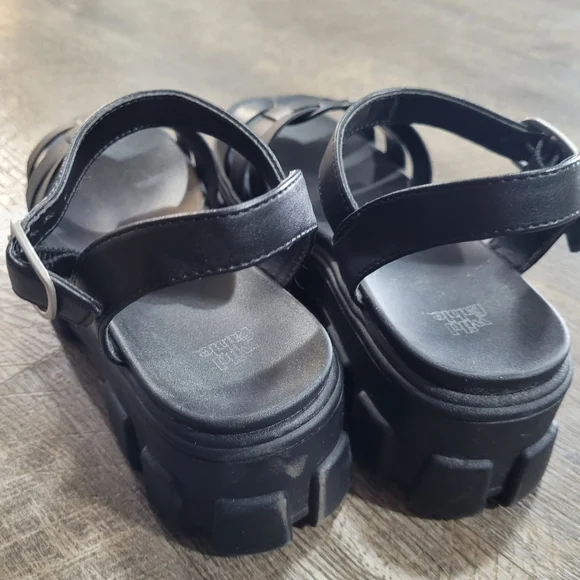 Wild Fable Black Avril Fisherman Chunky Sandals, Size 7.5 - Picture 7 of 12